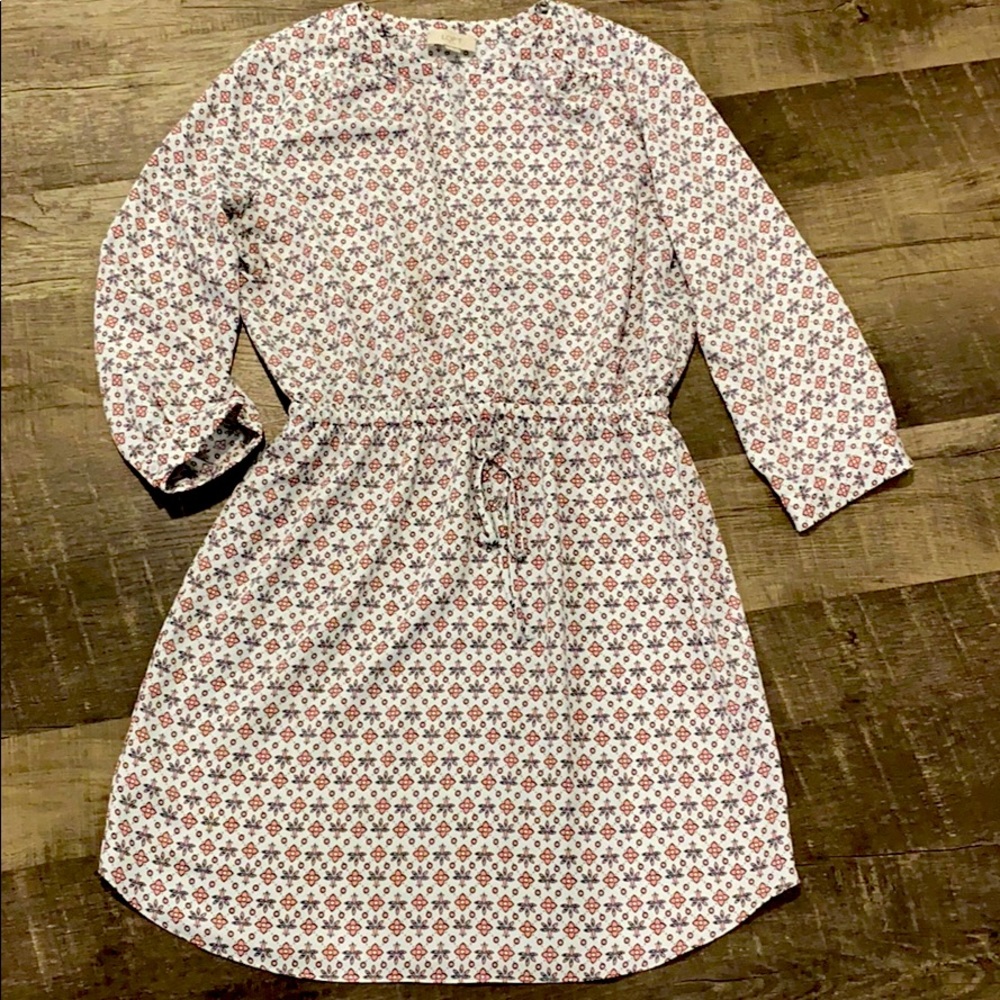Loft Outlet Floral Shift Dress White, Pink, Gray